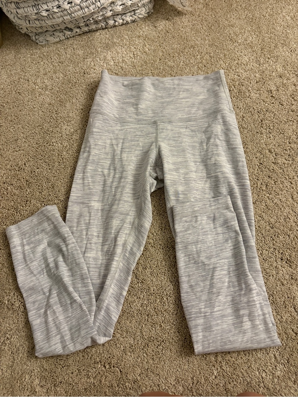 Lululemon Light Heather Gray High-Waist Leggings